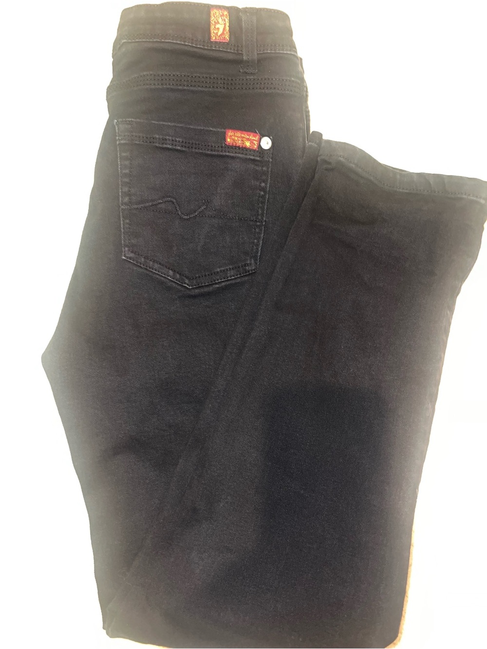 7 For All Mankind Kids Black Jeans with Red Tab